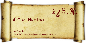 Ősz Marina névjegykártya